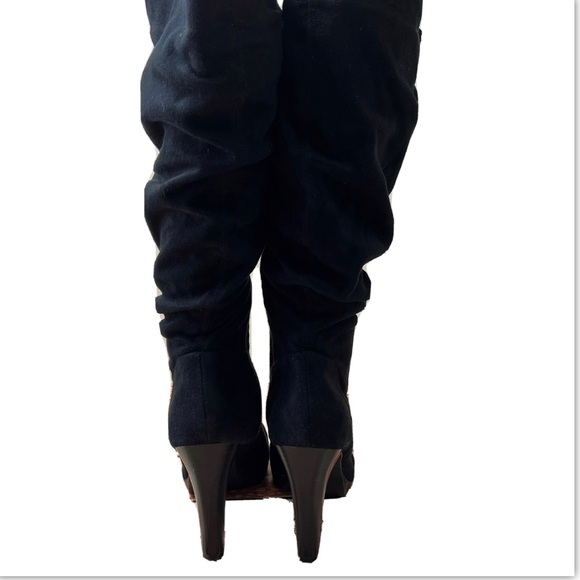 X-Appeal Faux Suede Black Zip up boots size 10 EUC - Picture 4 of 7